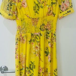 Yellow floral dress perfect for summer